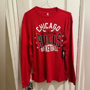New Chicago Bulls Lightweight Waffle Shirt Size L
